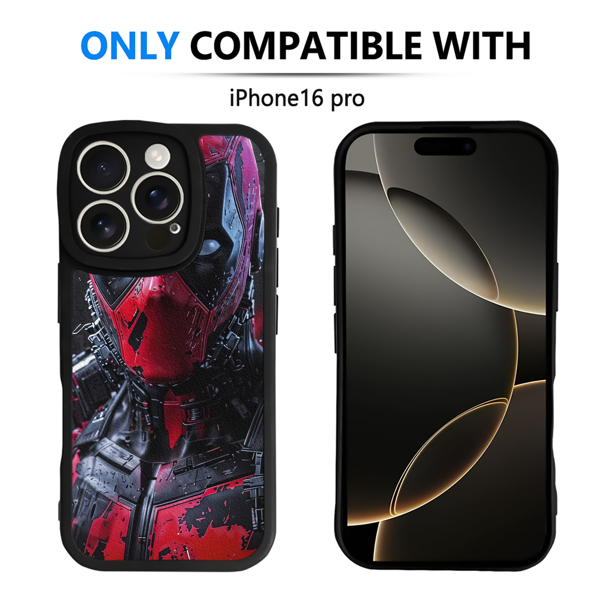 （画像用） Deadpool デッドプール 【iPhone 16シリーズ対応】シリコンスマホケース（レザー調） 材質：シリコン